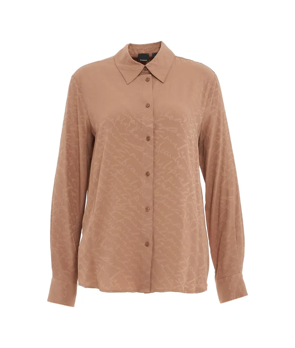 Pinko All-Over Patterned Long-Sleeved Shirt