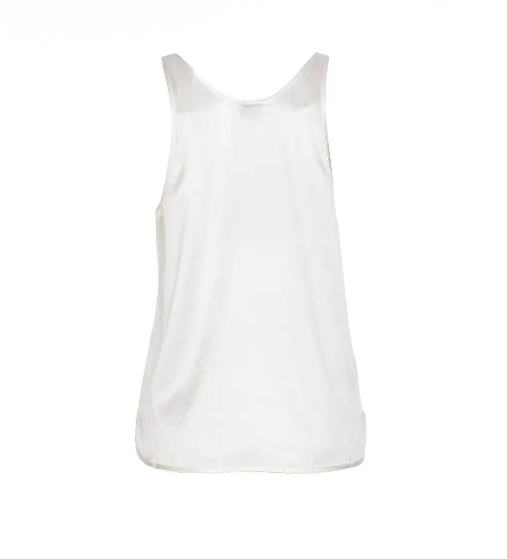 Pinko Crewneck Satin Tank Top