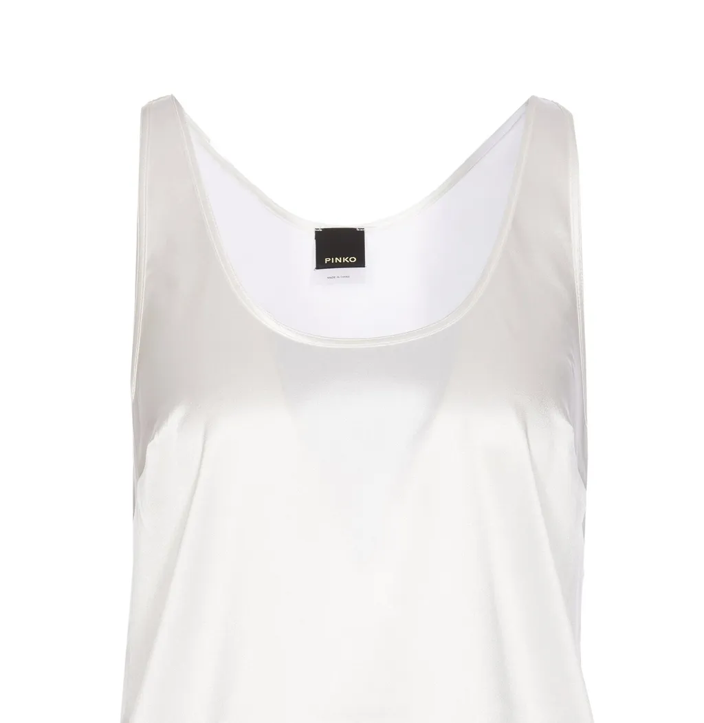 Pinko Crewneck Satin Tank Top