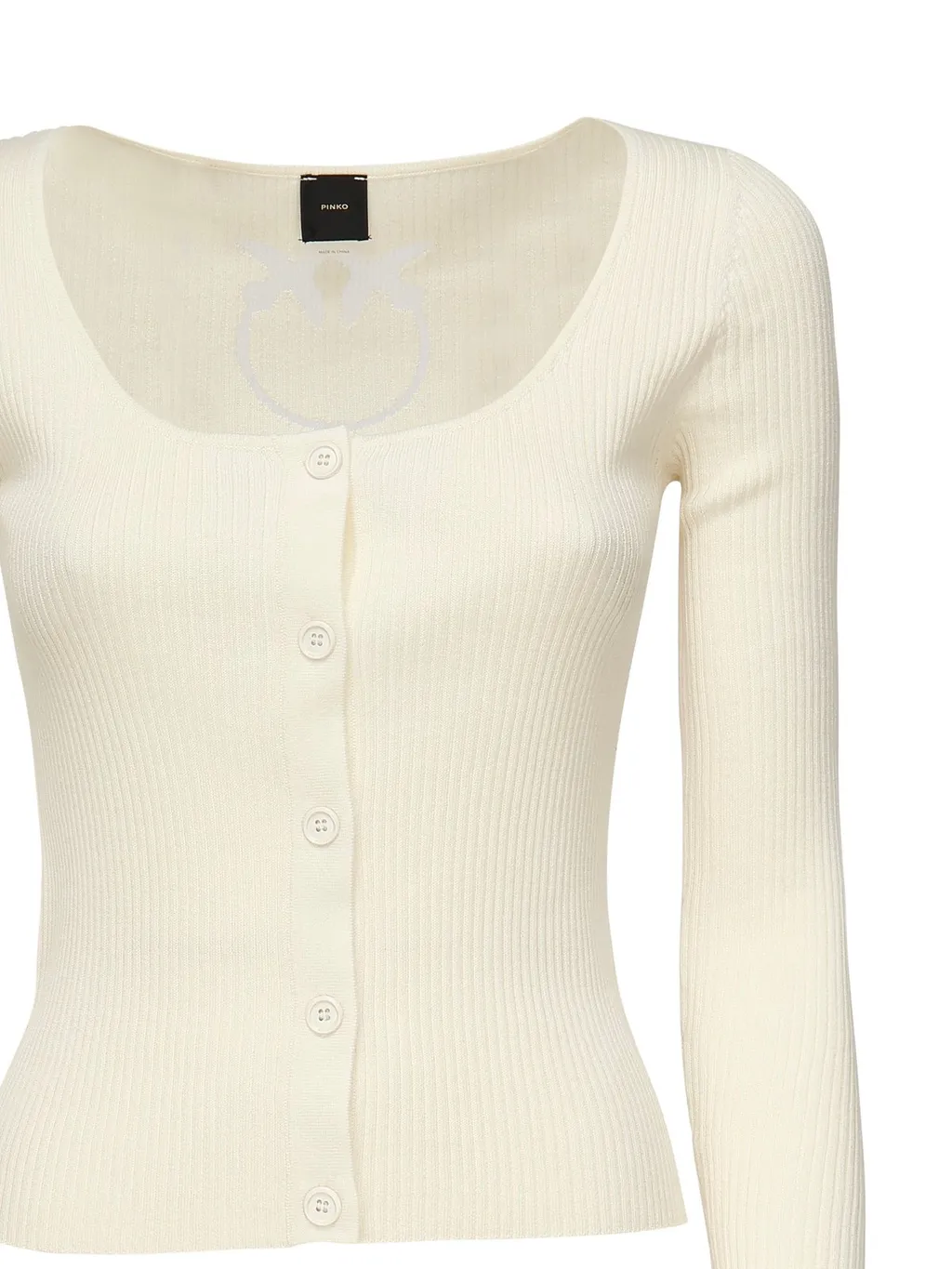 Pinko Bird Logo Cropped Cardigan