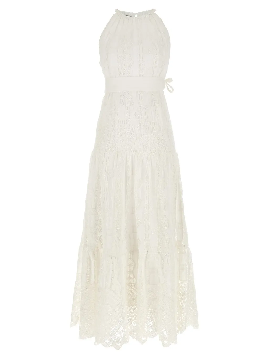 Pinko Elasticated Waistband Laced Maxi Dress