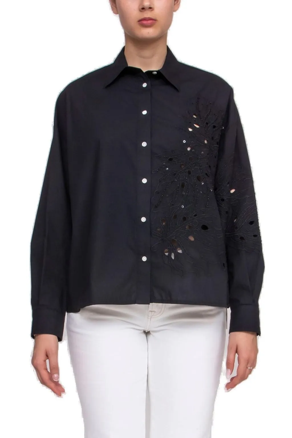 Pinko Embroidered Long-Sleeved Shirt
