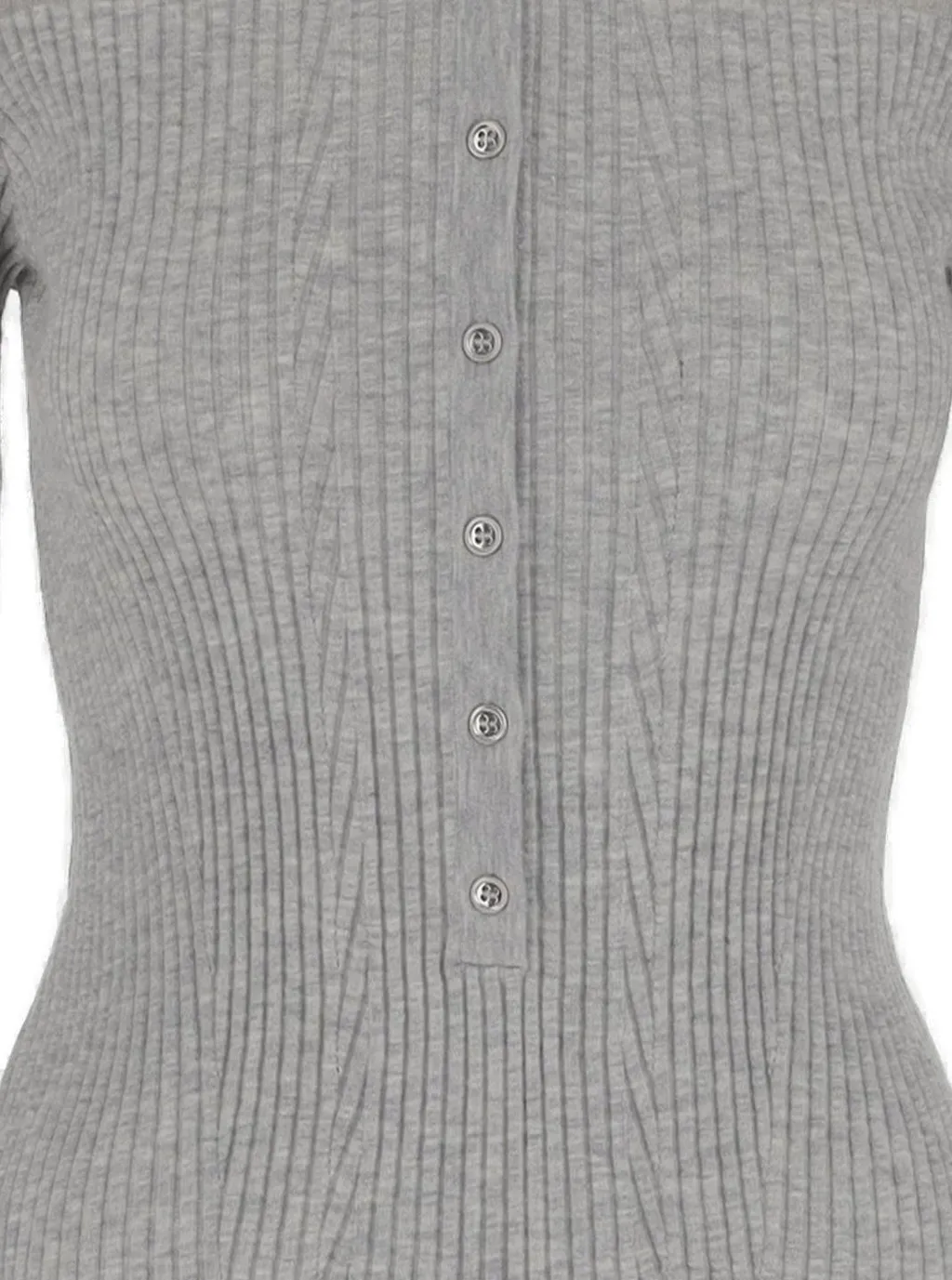 Pinko Ribbed Spread Collar Polo Top