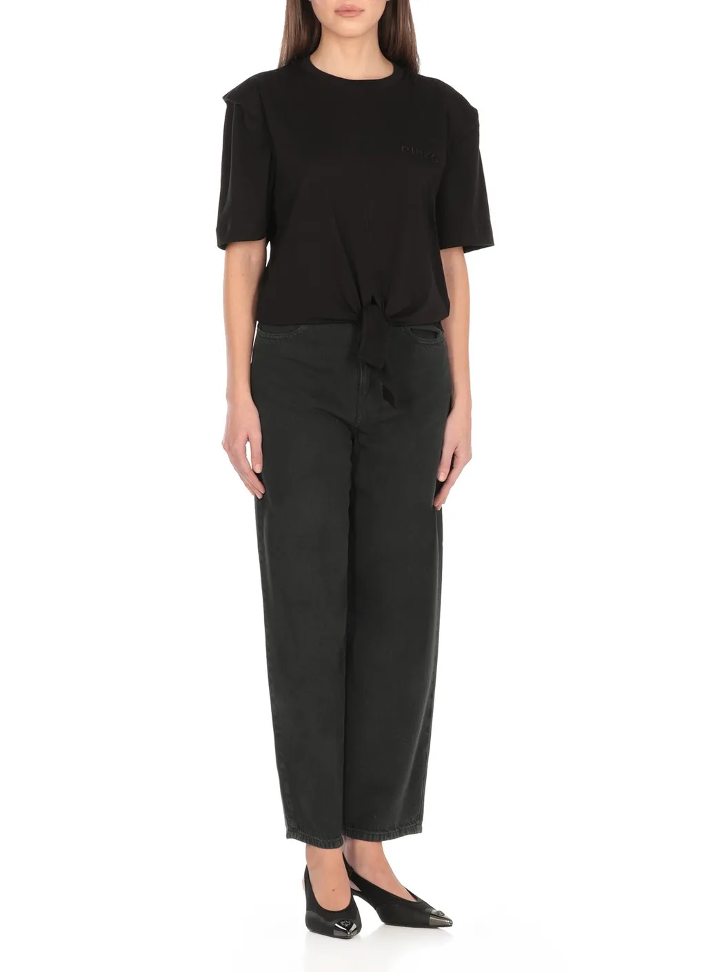 Pinko Tied Crewneck T-Shirt