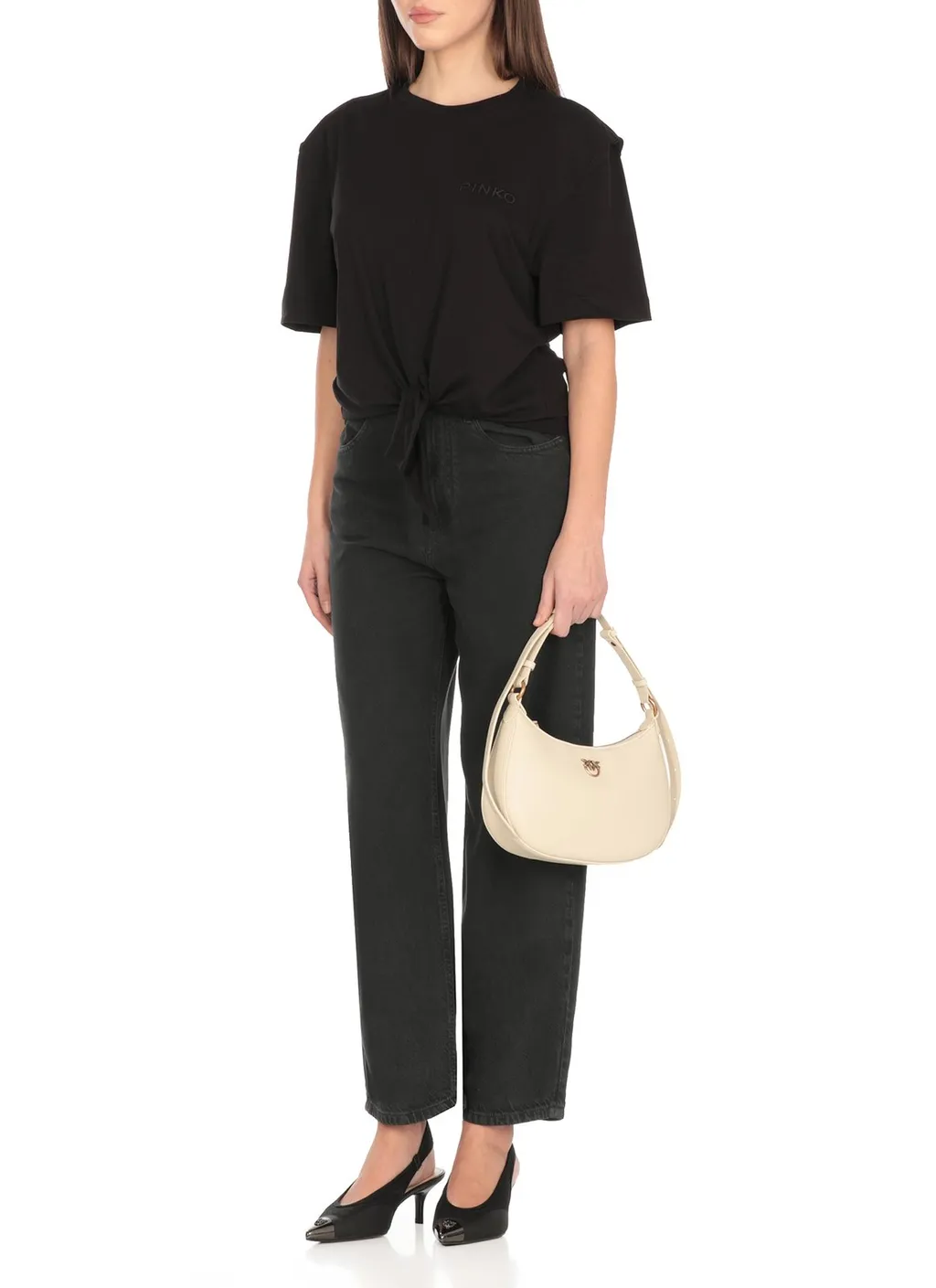 Pinko Tied Crewneck T-Shirt