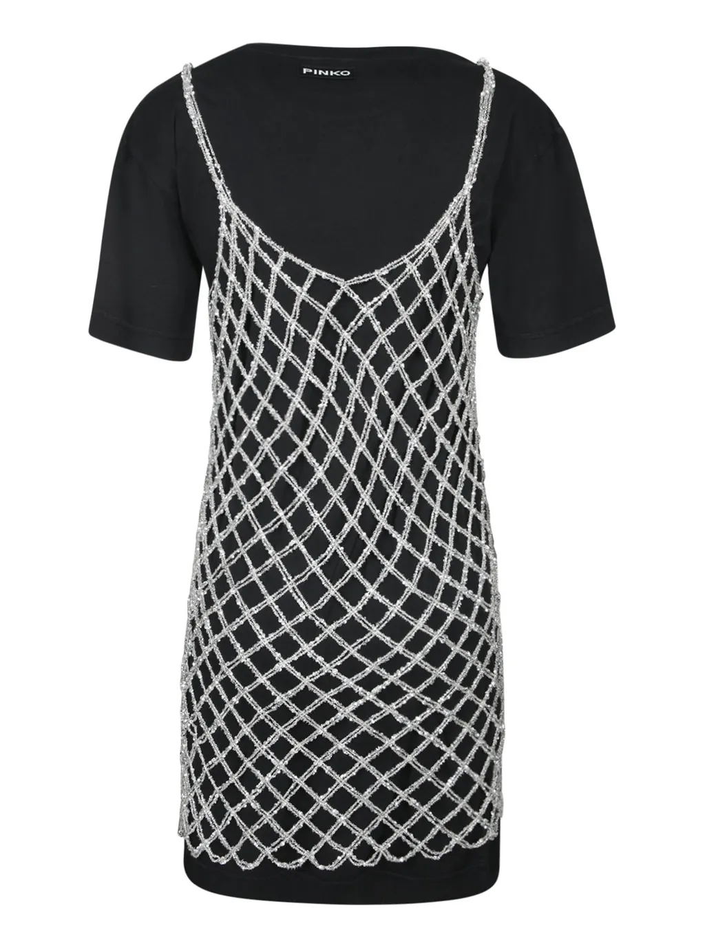 Pinko Sequin Combined Short T-Shirt Dress