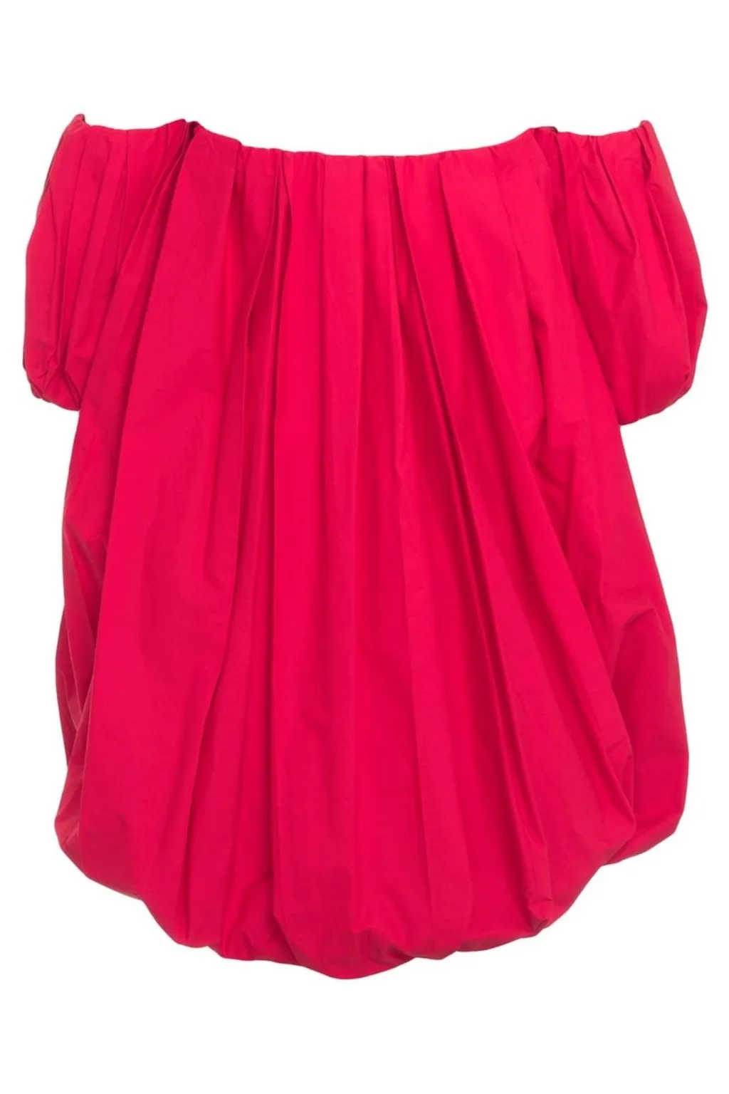 Pinko Off-Shoulder Pleated Mini Dress