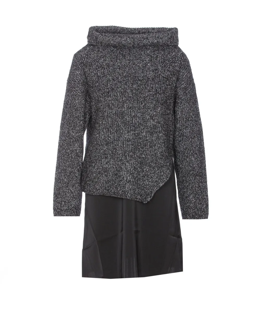 Pinko High-Neck Layered Knitted Dress