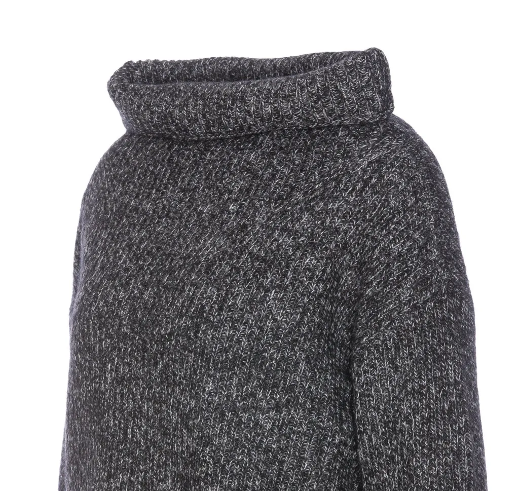 Pinko High-Neck Layered Knitted Dress