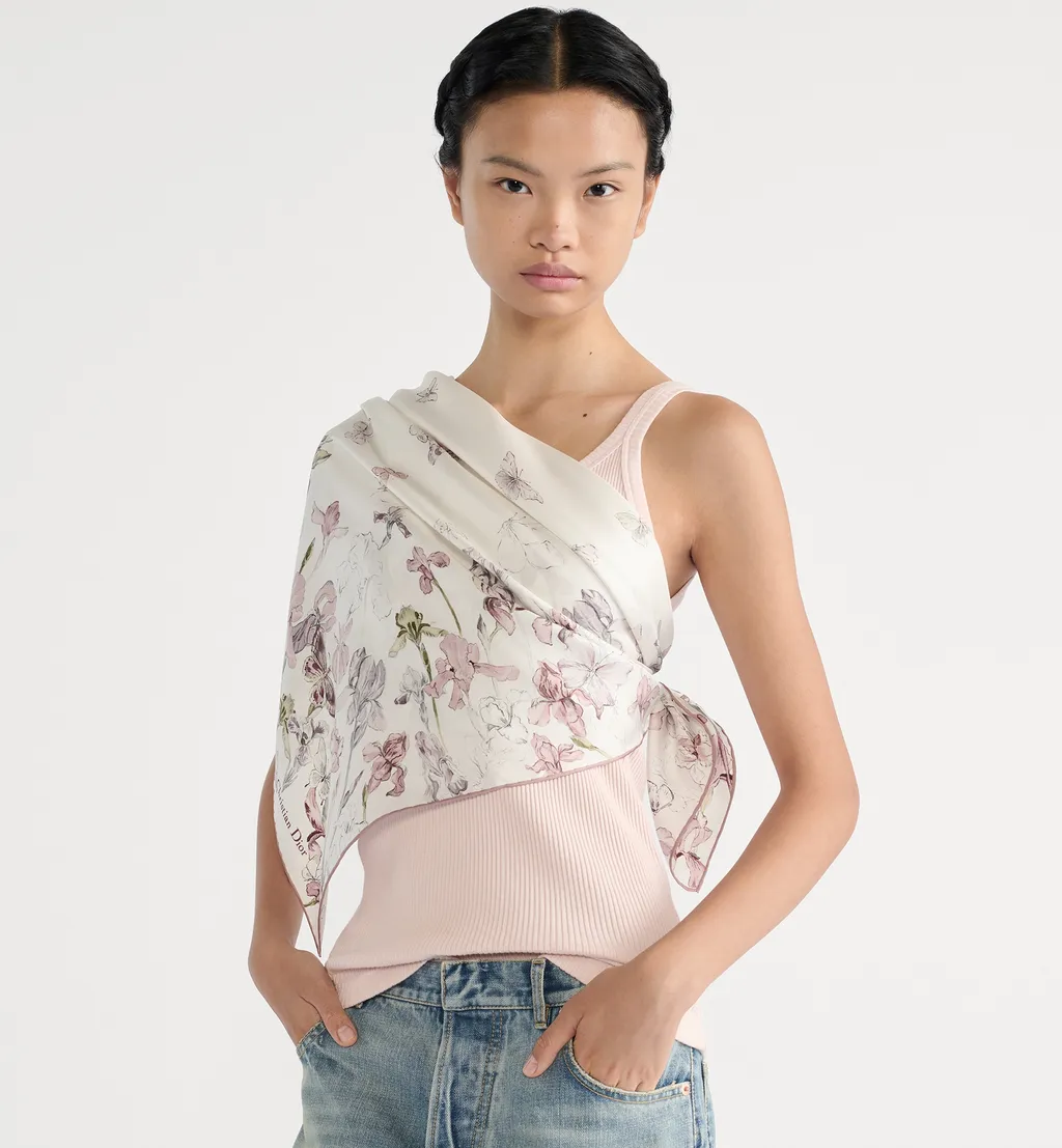 Butterflies & Iris 90 Square Scarf