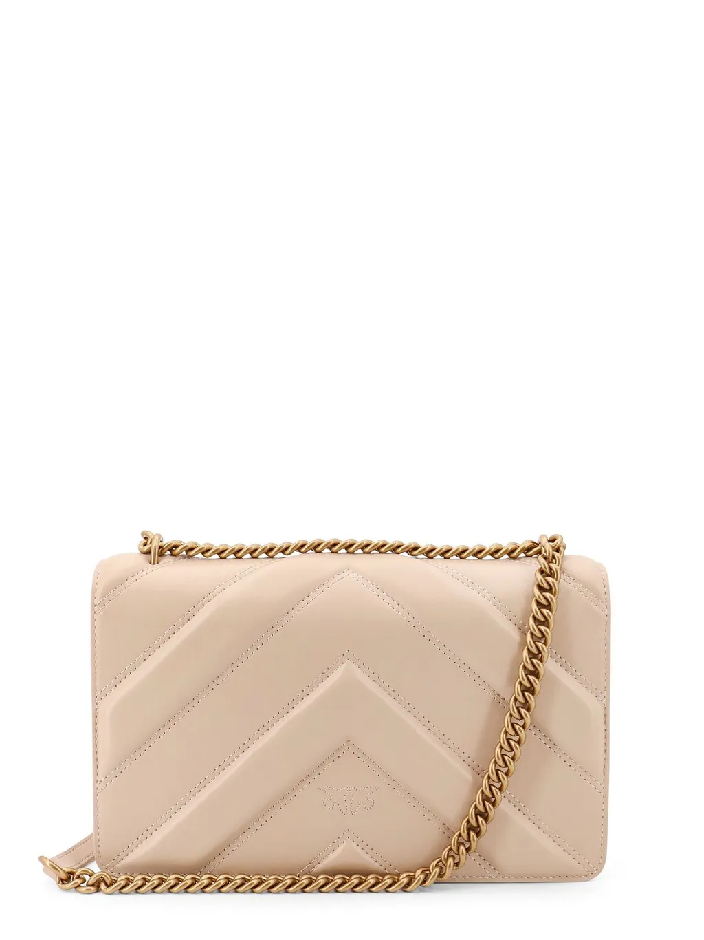 Pinko Logo Plaque Quilted Shoulder Bag