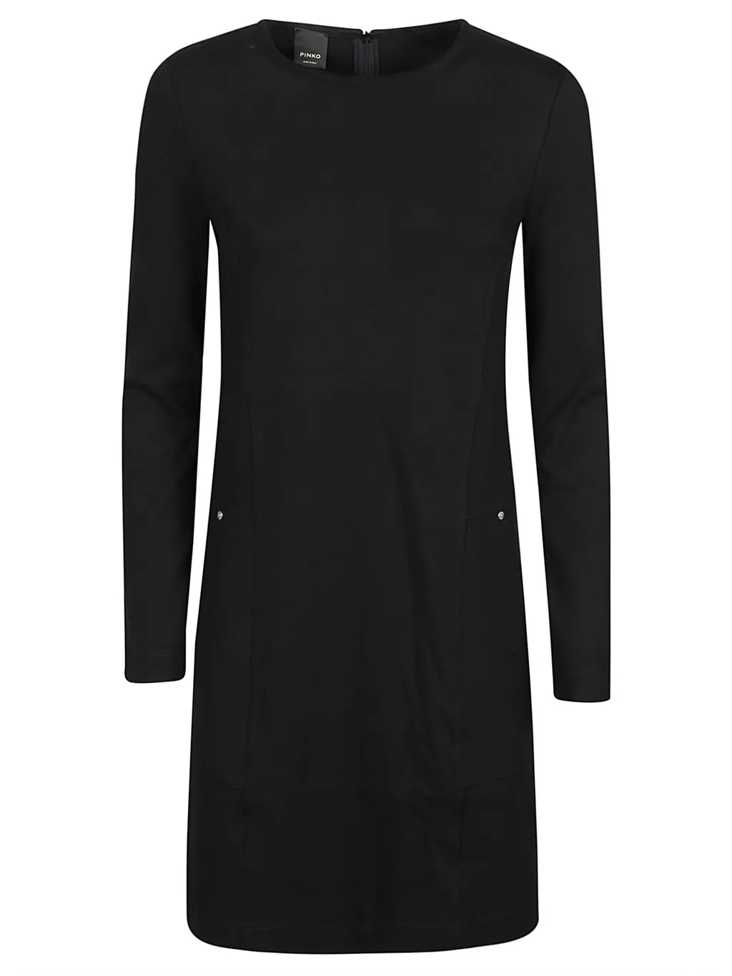 Pinko Rear-Zipped Crewneck Dress