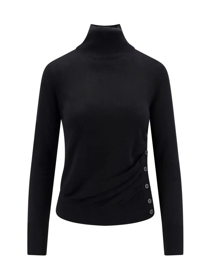Pinko Side Buttons Turtleneck Jumper