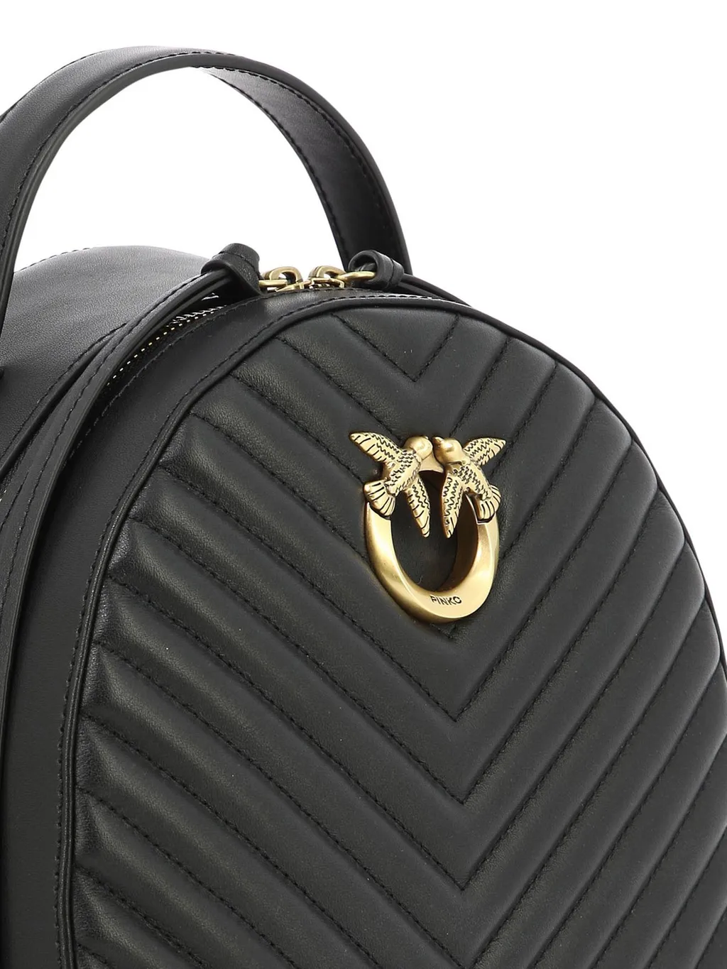 Pinko Love Birds Quilted Backpack