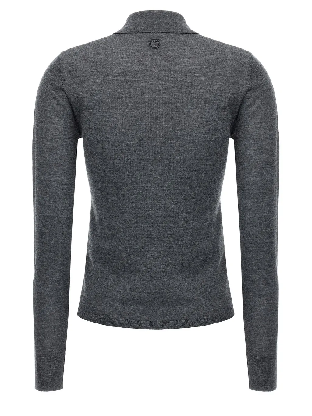 Pinko Liquoroso Long-Sleeved Knitted Polo Shirt