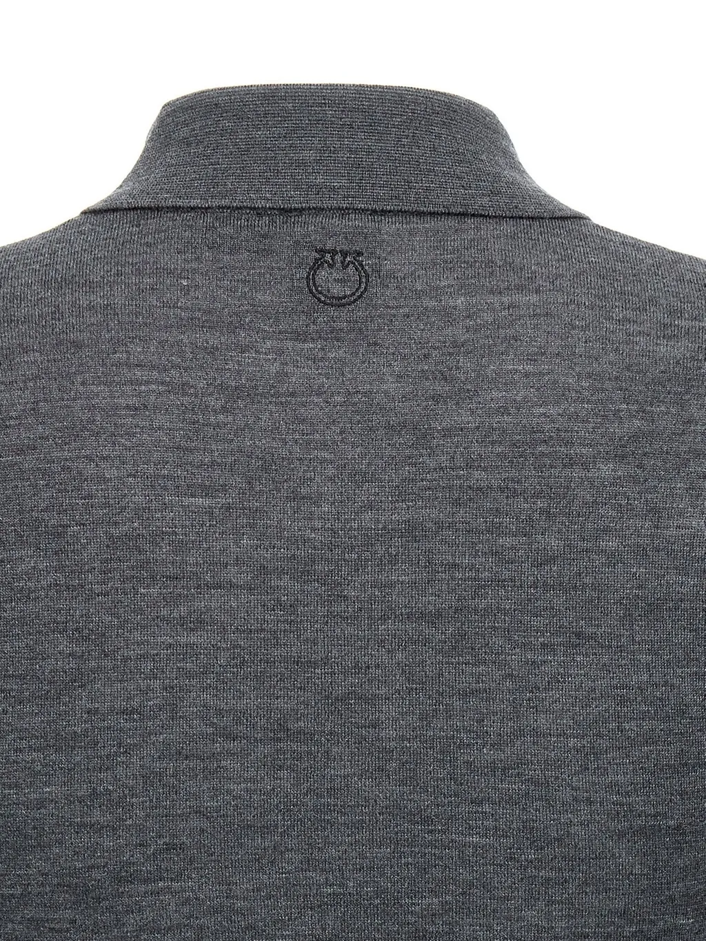 Pinko Liquoroso Long-Sleeved Knitted Polo Shirt