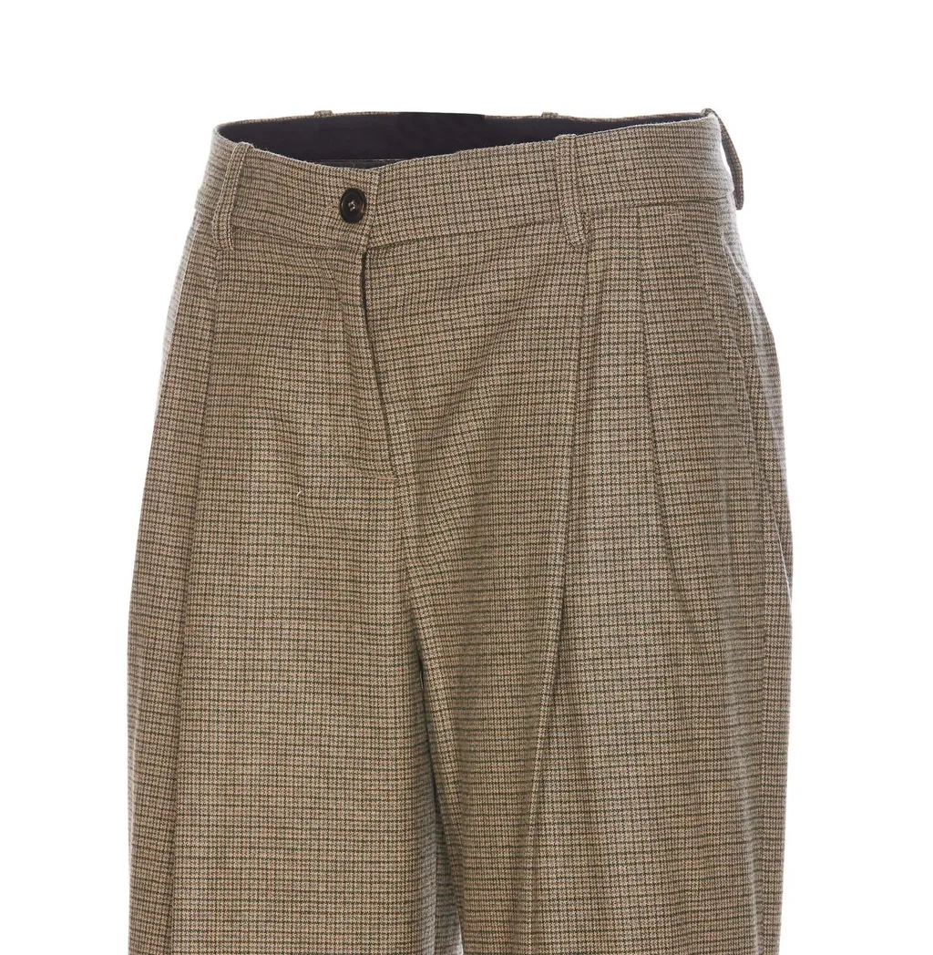 Pinko Vasetto Checked Wide Leg Trousers