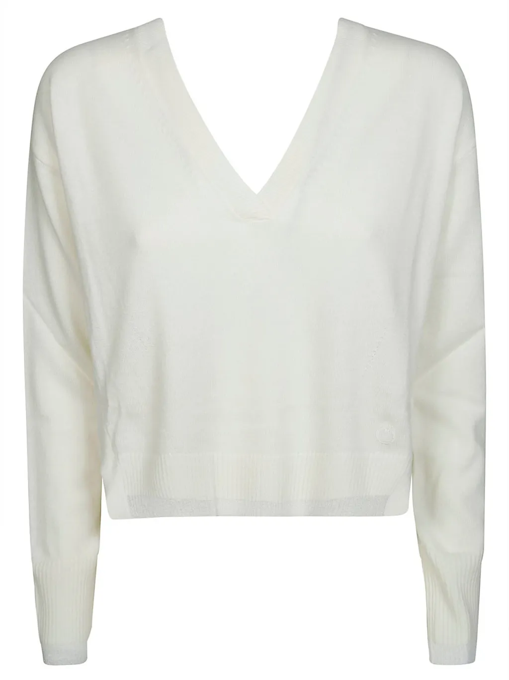 Pinko Contrasting-Trim V-Neck Jumper