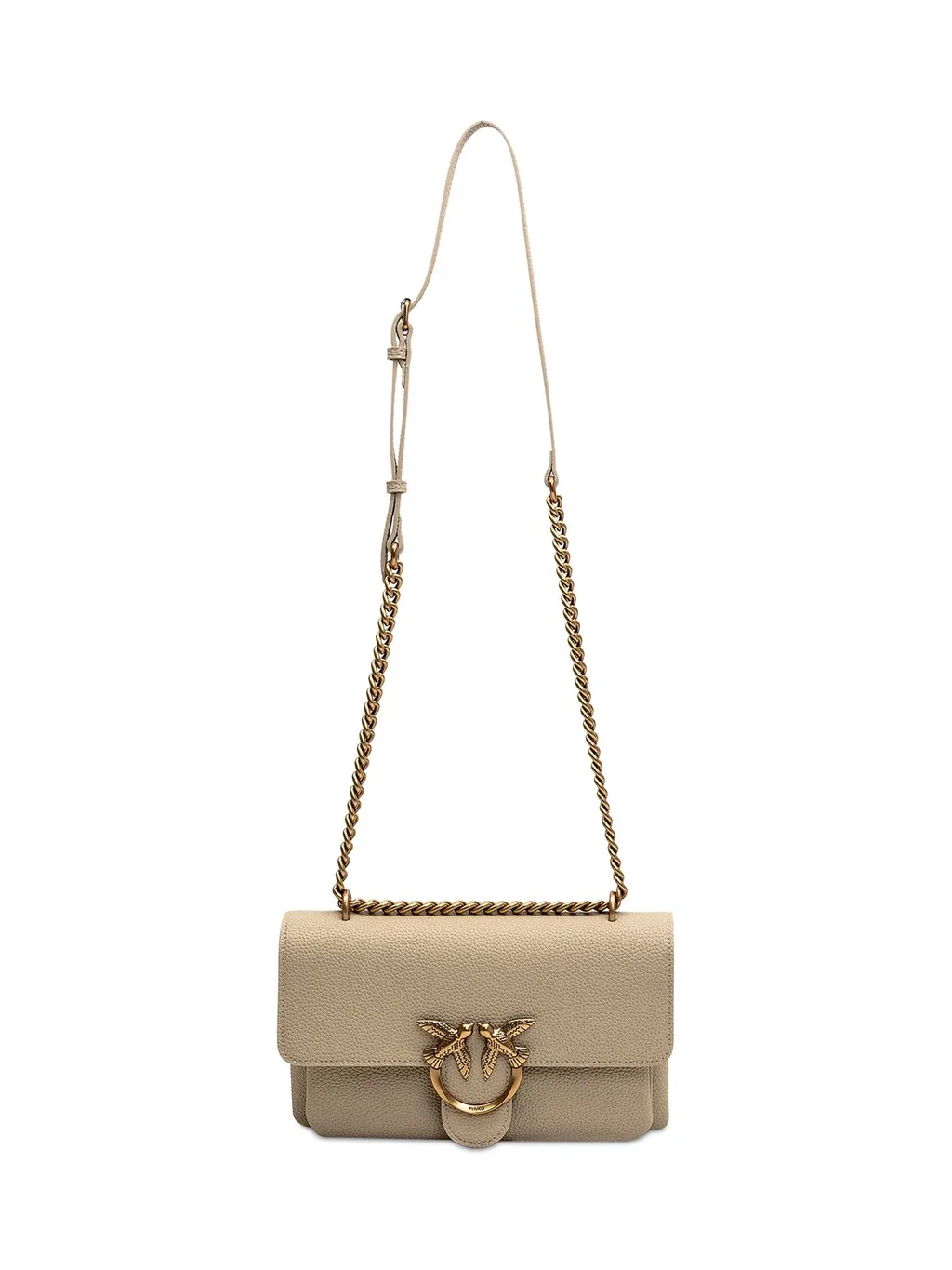 Pinko Logo Plaque Chained Shoulder Bag