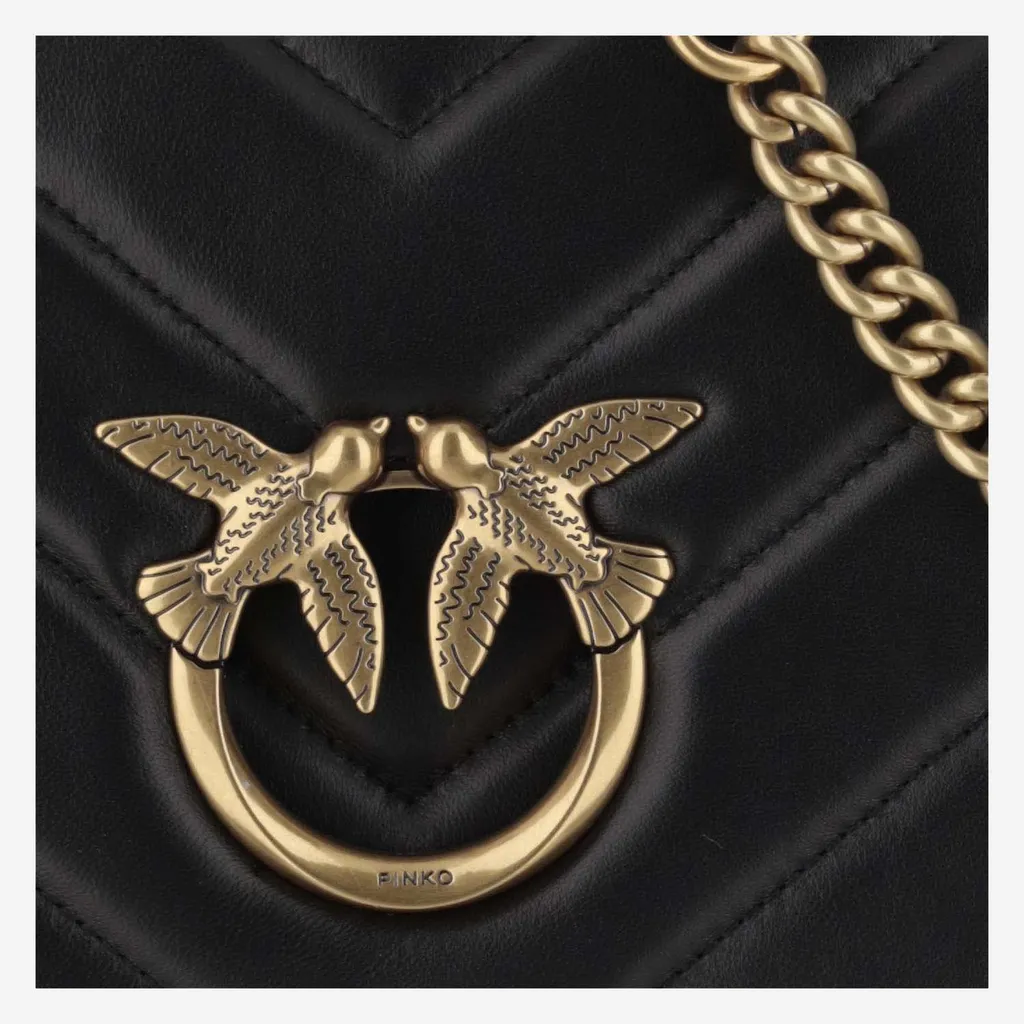 Pinko Love Quilted Chain-Linked Shoulder Bag