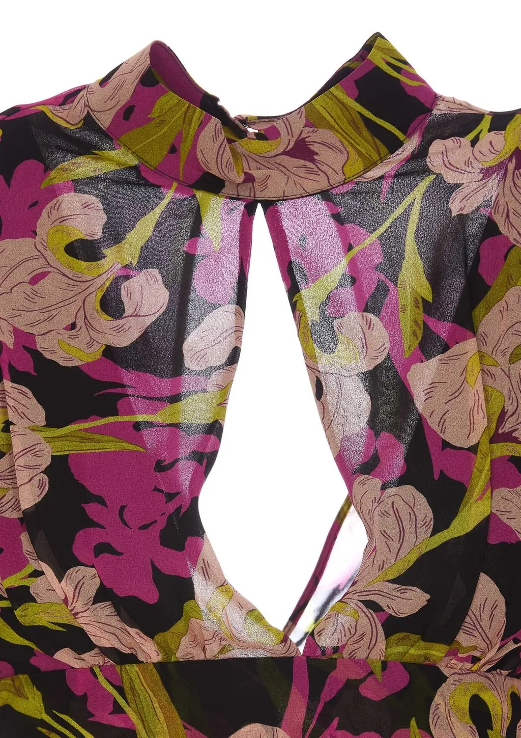 Pinko Floral-Printed Cut-Out Detailed Blouse