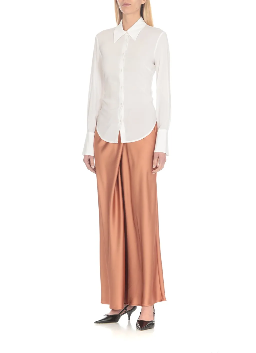 Pinko Long Sleeved Stretch Georgette Shirt
