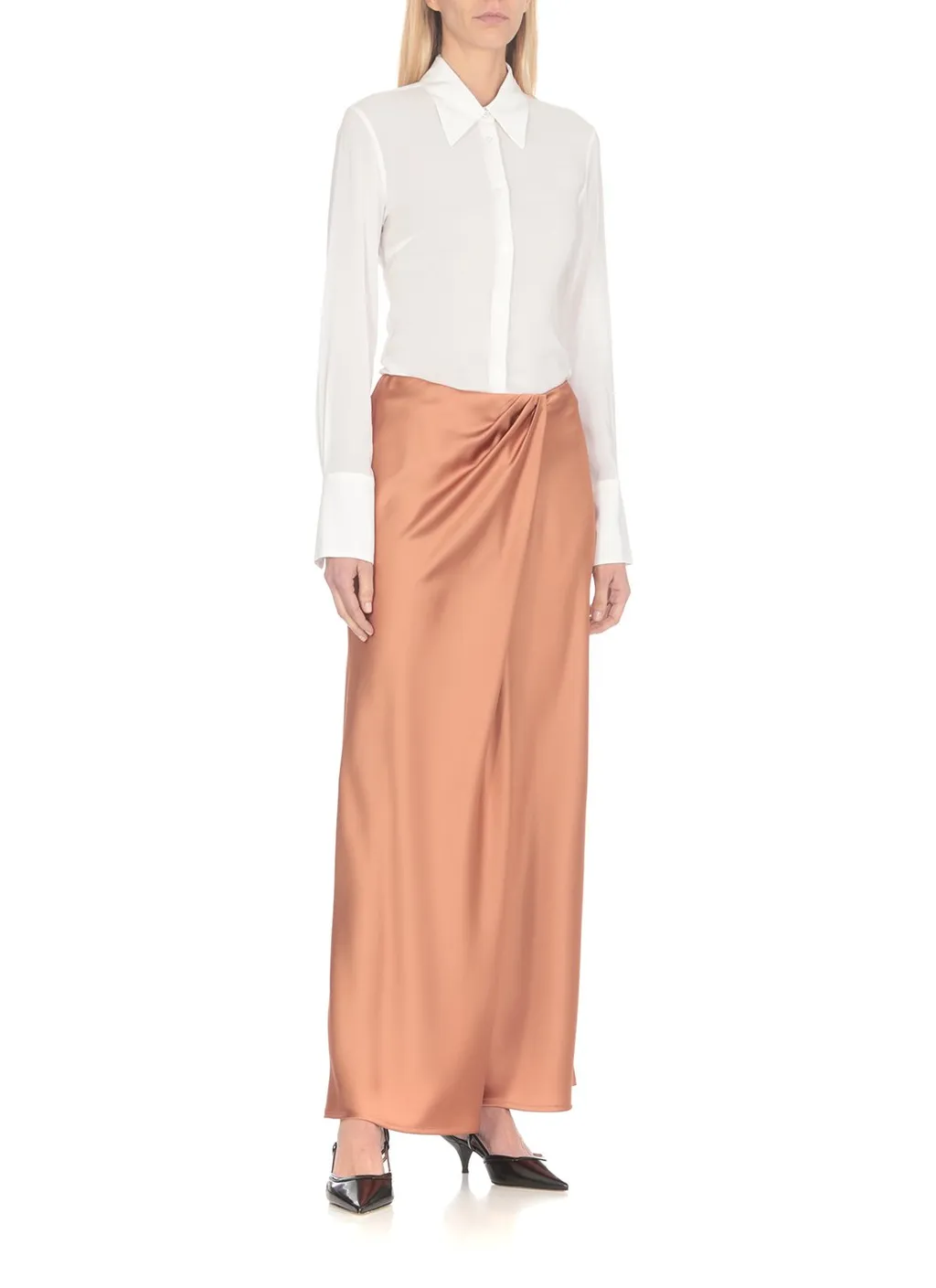 Pinko Long Sleeved Stretch Georgette Shirt