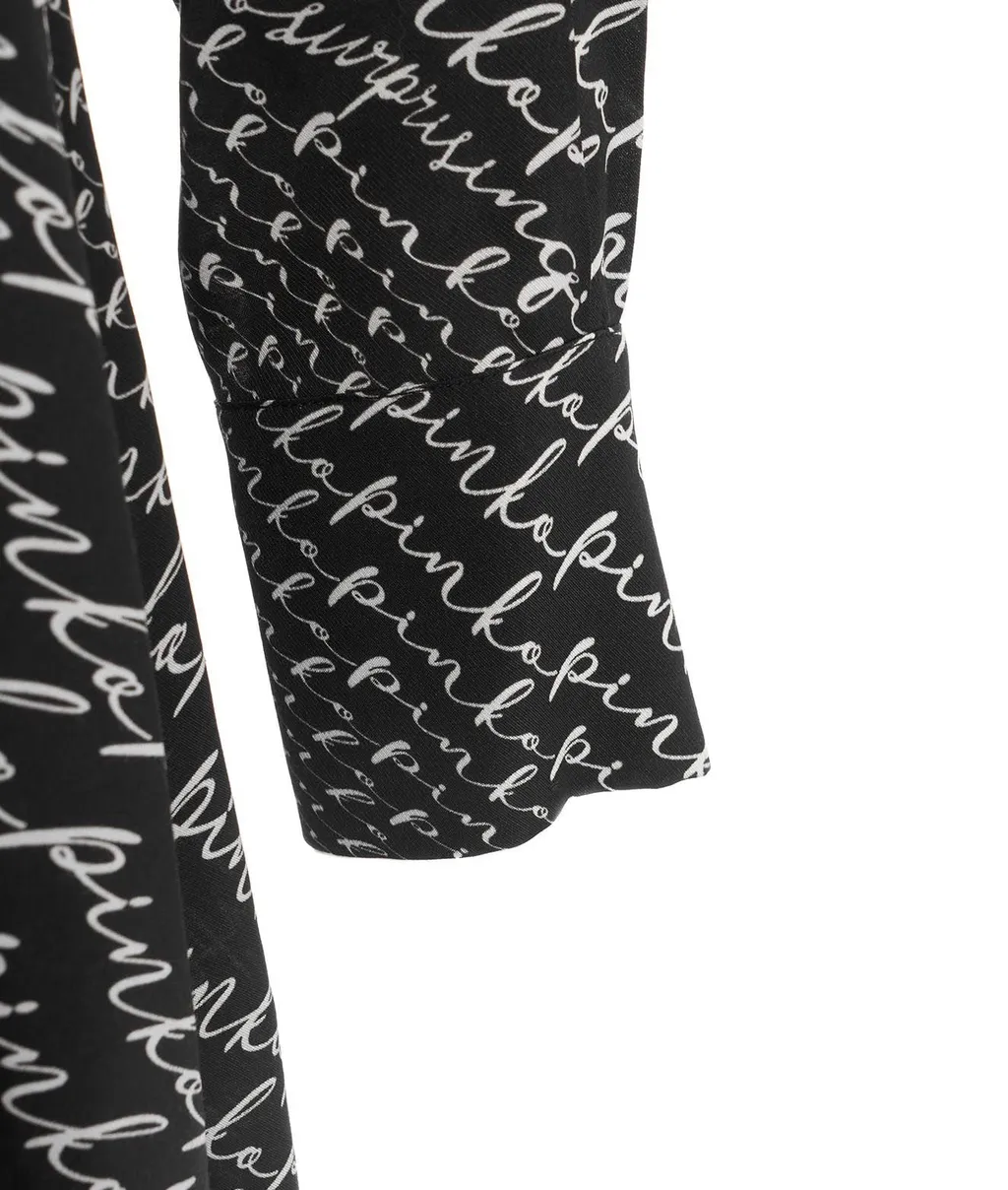 Pinko Asterix Fluid Logo Printed Mini Dress