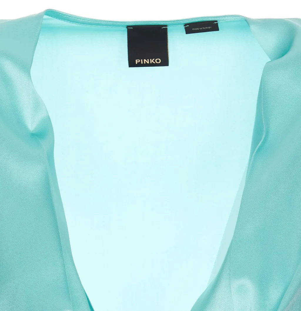 Pinko V-Neck Satin Blouse