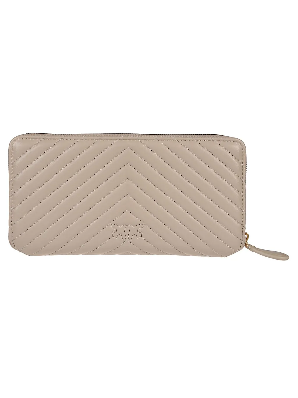 Pinko Chevron Logo Plaque Zip-Around Wallet