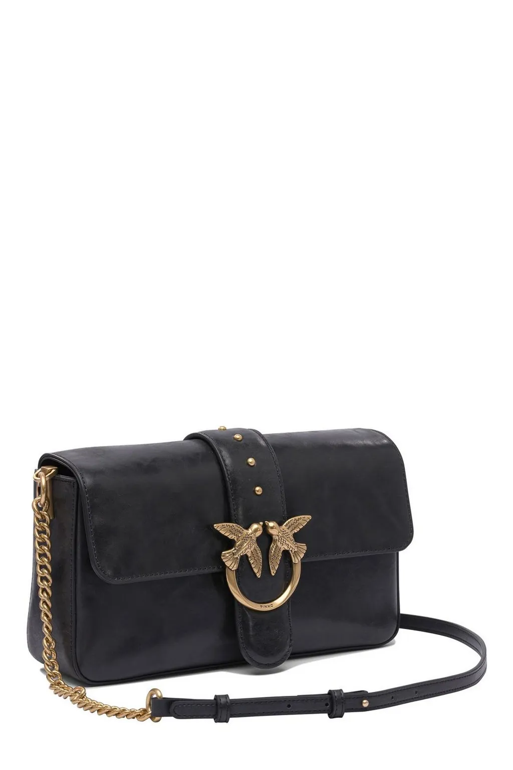 Pinko Love One Logo Plaque Shoulder Bag
