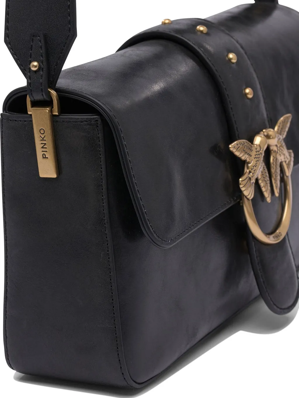 Pinko Love One Logo Plaque Shoulder Bag