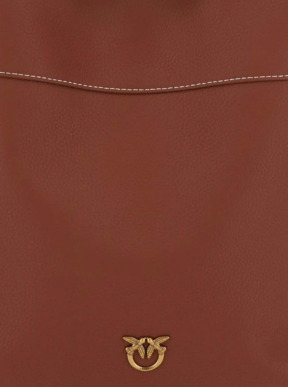 Pinko Forever Logo Plaque Bucket Bag