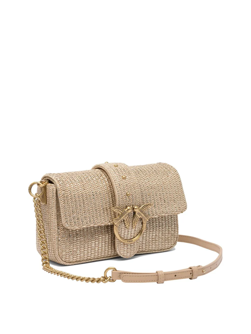 Pinko Love One Chain-Linked Crossbody Bag