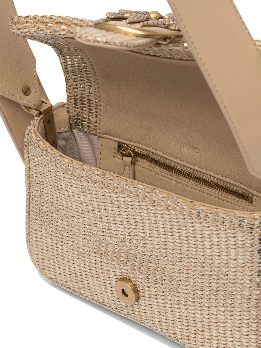 Pinko Love One Chain-Linked Crossbody Bag