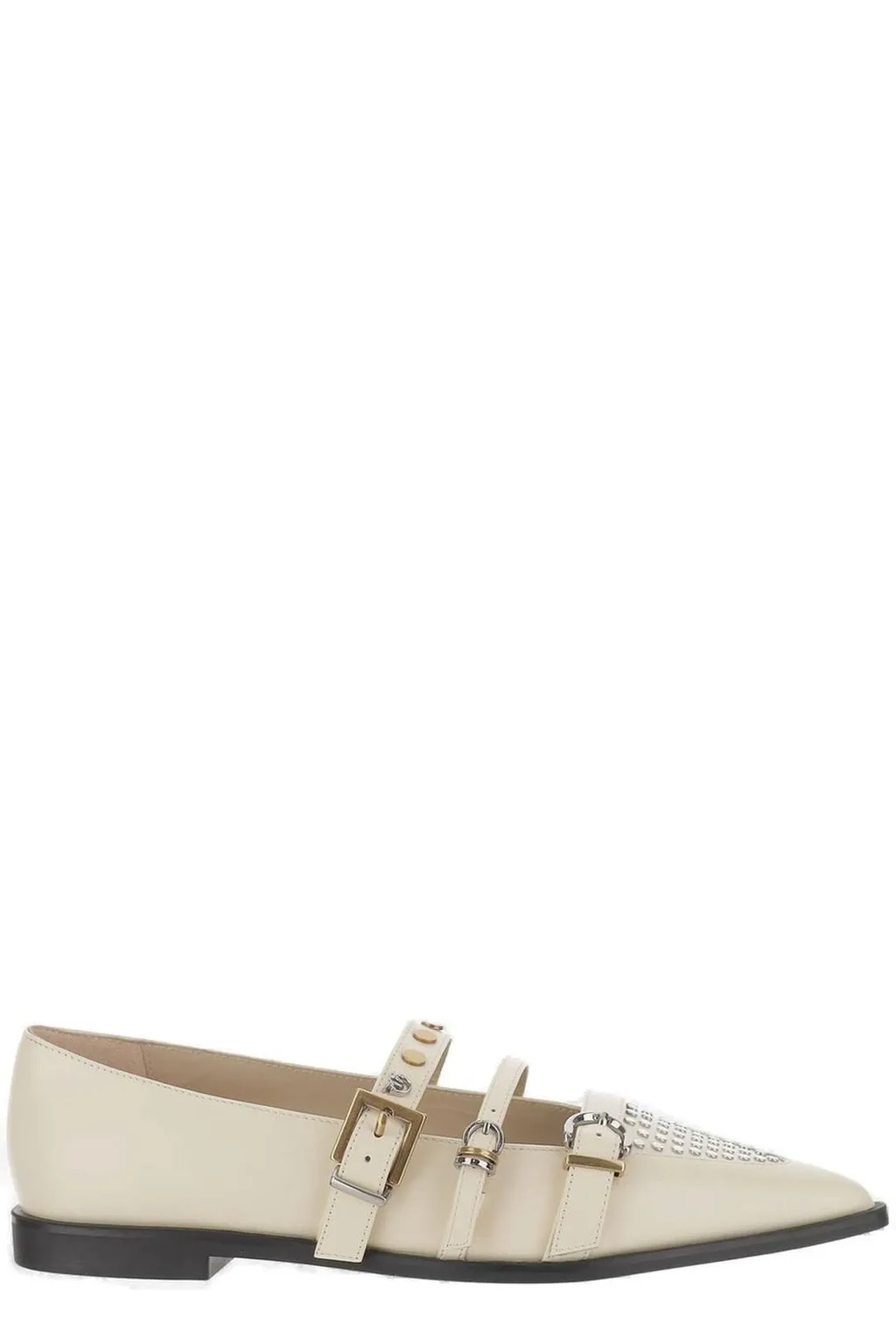 Pinko Embellished Pointed-Toe Flat-Shoes