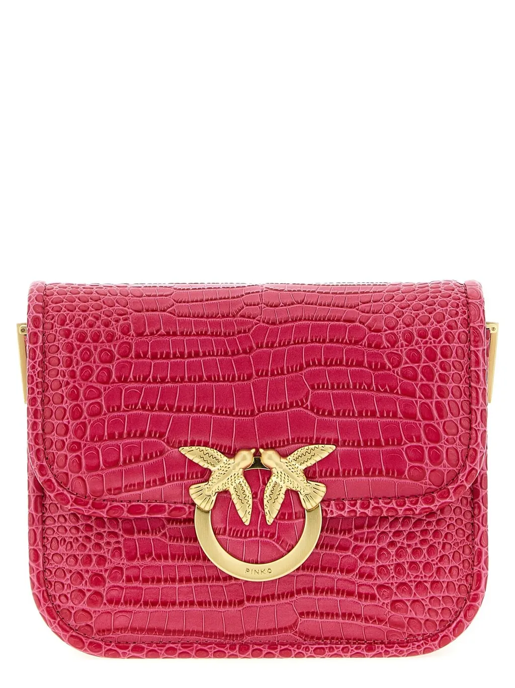 Pinko Love Birds Box Embossed Mini Shoulder Bag