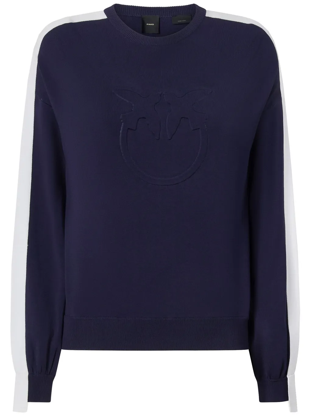 Pinko Emporio Raised Logo Wide Sleeves Crew-Neck Sweatshirt