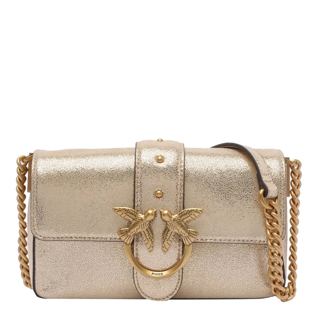 Pinko Glittery Mini Love Shoulder Bag