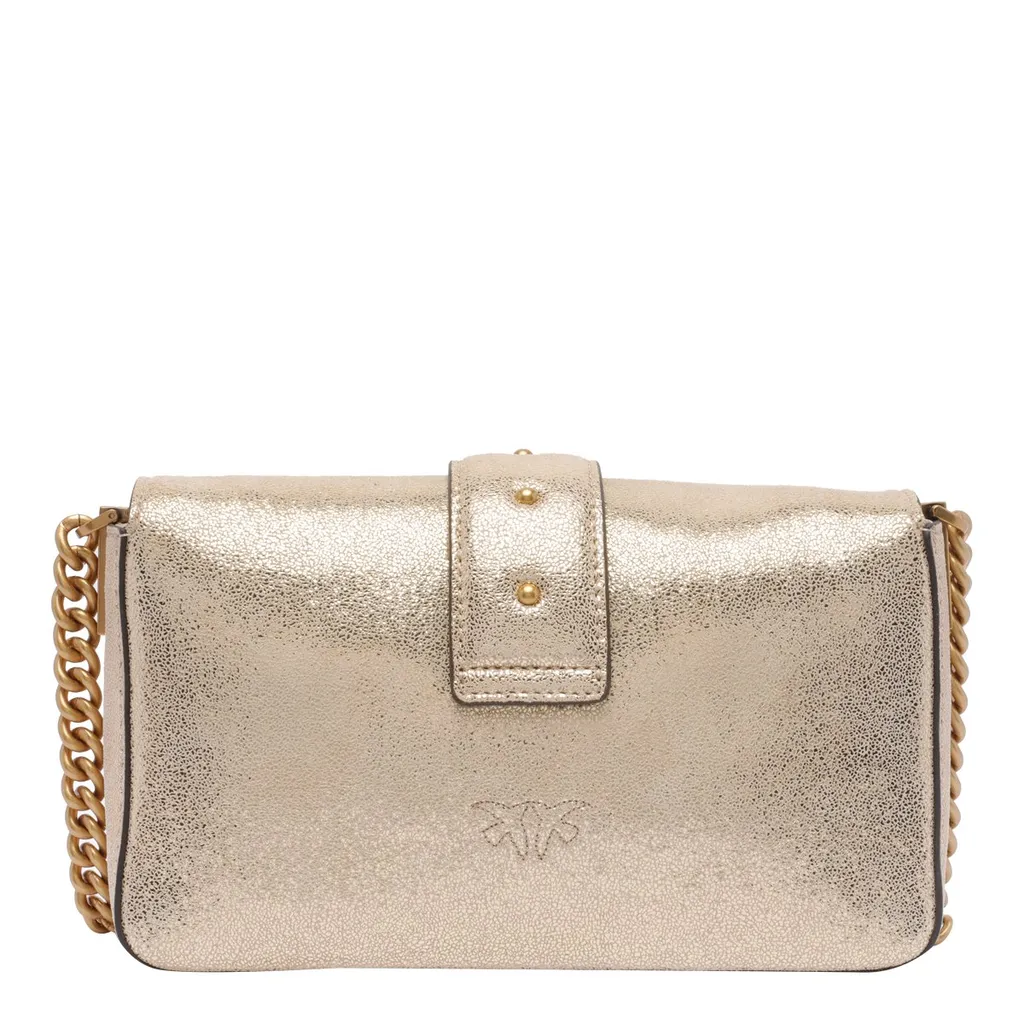 Pinko Glittery Mini Love Shoulder Bag