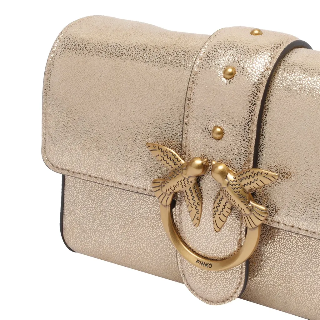 Pinko Glittery Mini Love Shoulder Bag
