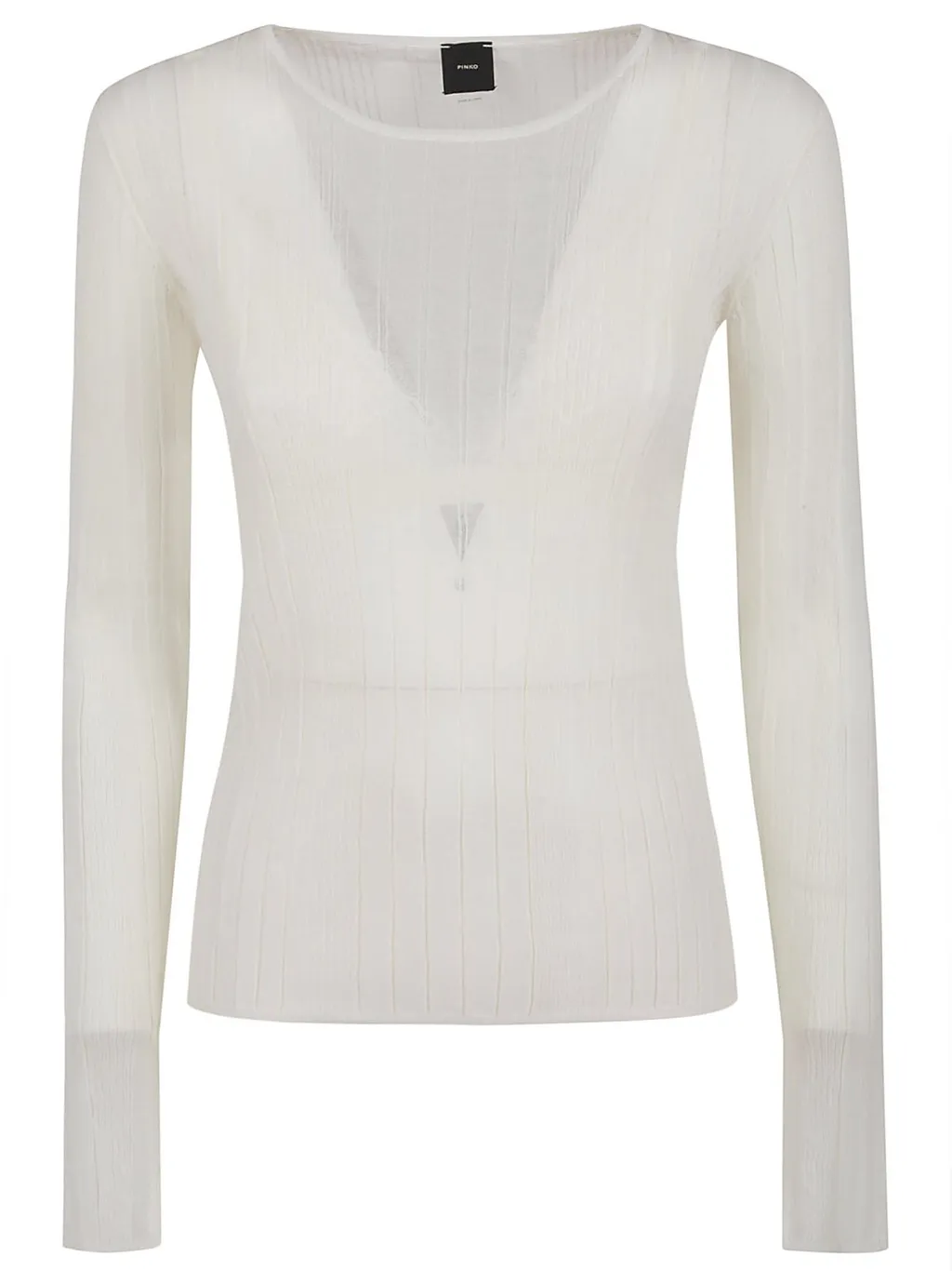 Pinko Semi-Sheer Ribbed Jumper