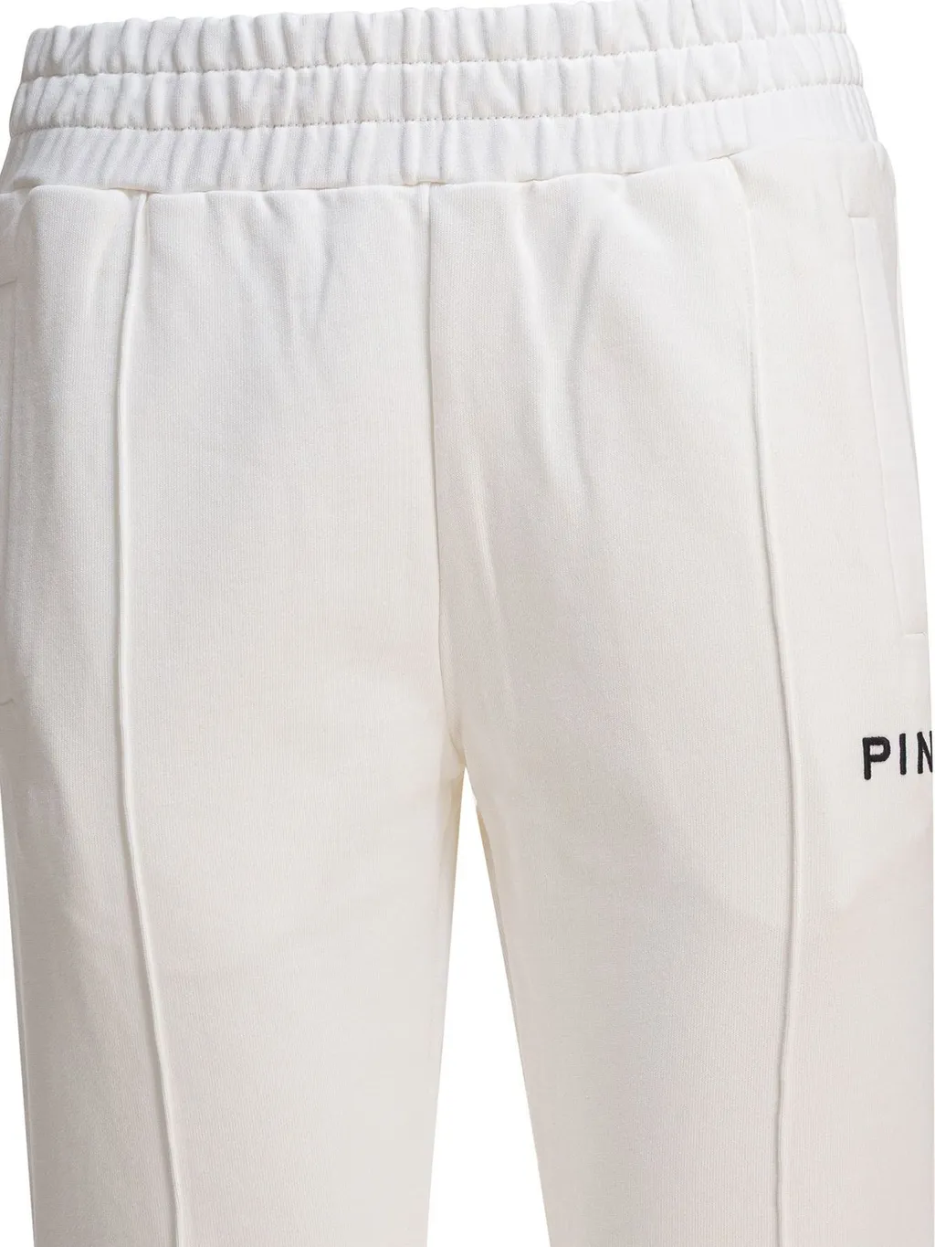 Pinko Logo Printed Drawstring Flared Trousers