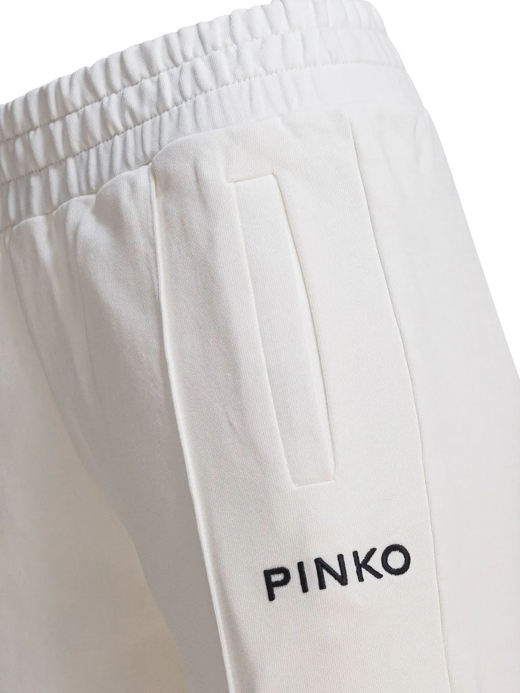 Pinko Logo Printed Drawstring Flared Trousers