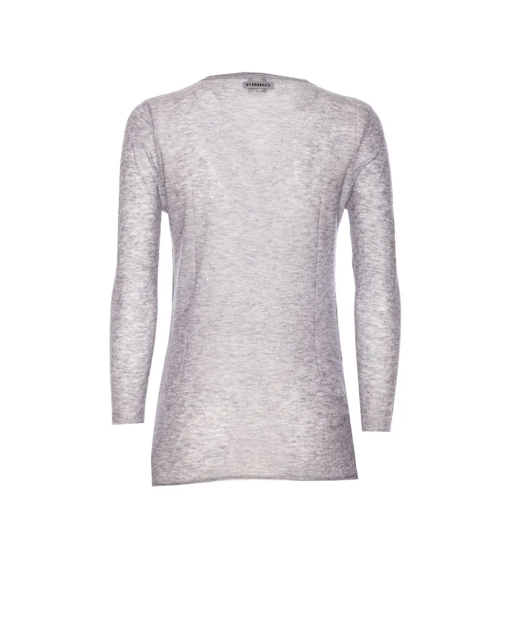 Pinko Long-Sleeved Knitted Sheer T-Shirt