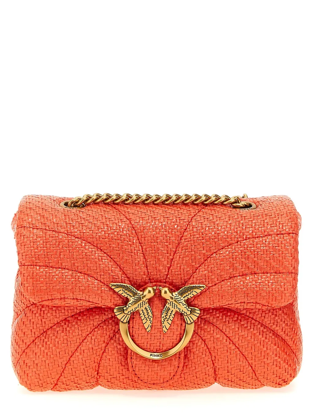 Pinko Mini Love Puff Chain Linked Crossbody Bag