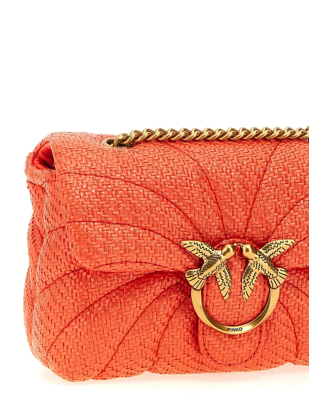 Pinko Mini Love Puff Chain Linked Crossbody Bag