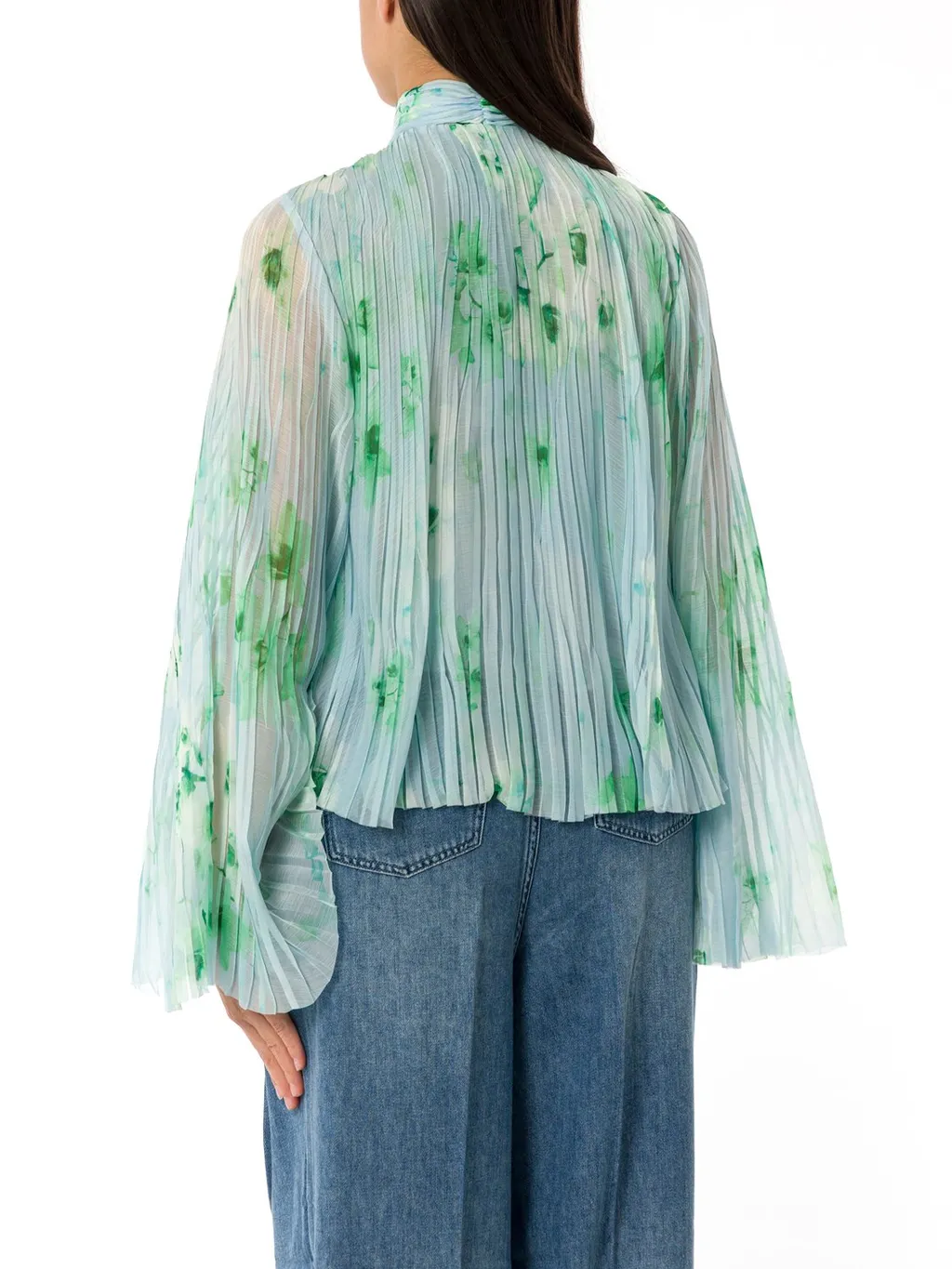 Pinko Pleated Floral Crepon Light Blouse
