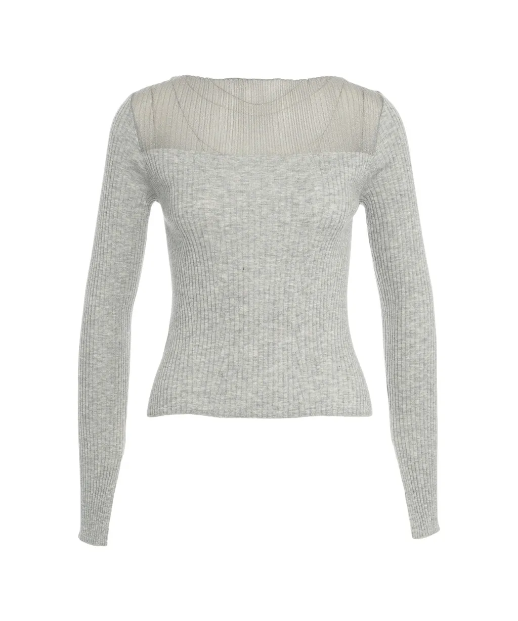 Pinko Long-Sleeved Ribbed Jumper