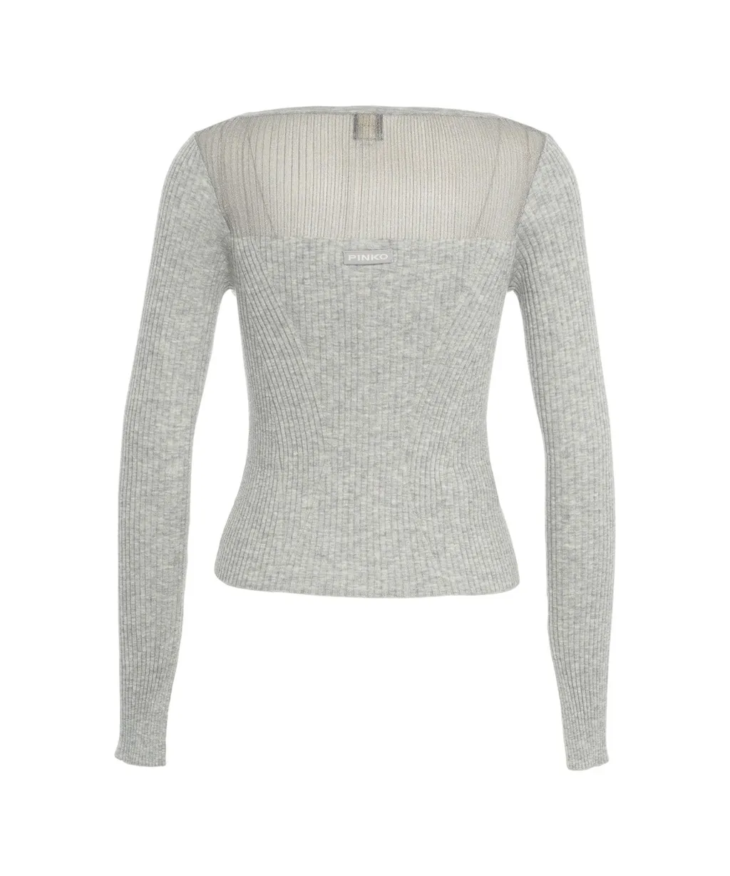 Pinko Long-Sleeved Ribbed Jumper